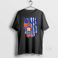 Original Houston Astros Baseball X American Flag