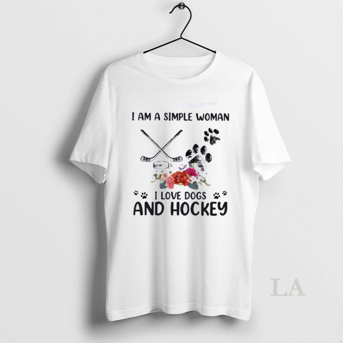Original I Am A Simple Woman I Love Dogs And Hockey T-Shirts, Hoodie, Sweatshirt | HypeDripTees.com