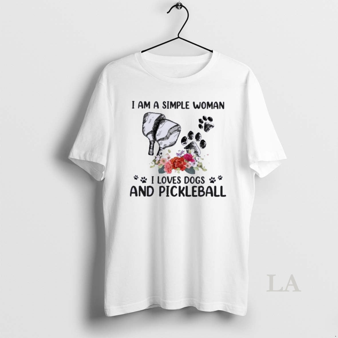 Original I Am A Simple Woman I Love Dogs And Pickleball T-Shirts, Hoodie, Sweatshirt | HypeDripTees.com