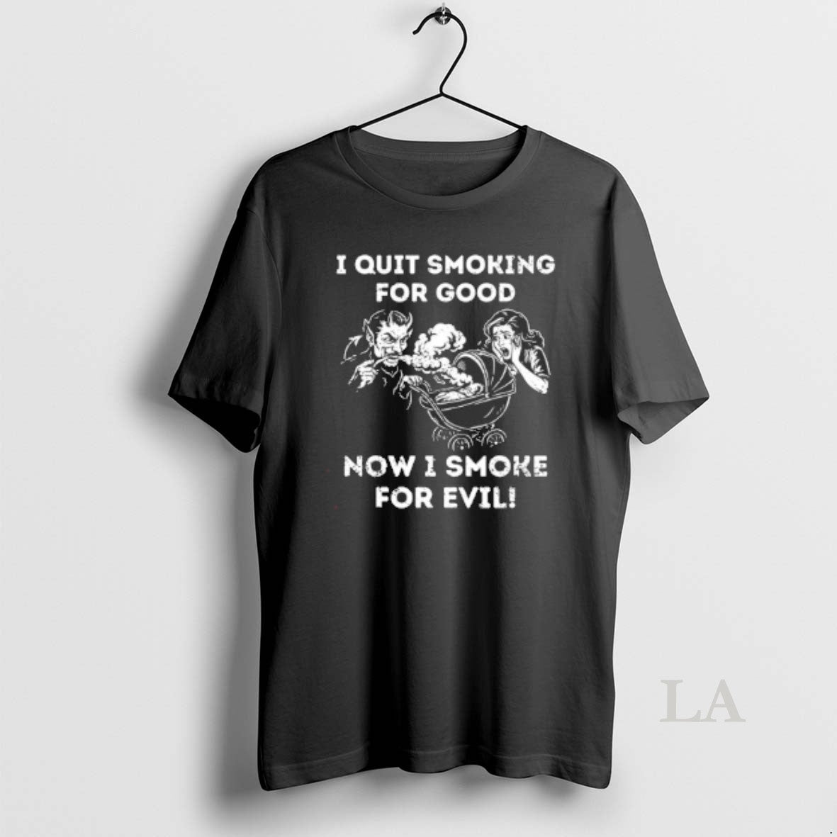 Original I Quit Smoking For Good Now I Smoke For Evil T-Shirts, Hoodie, Sweatshirt | HypeDripTees.com
