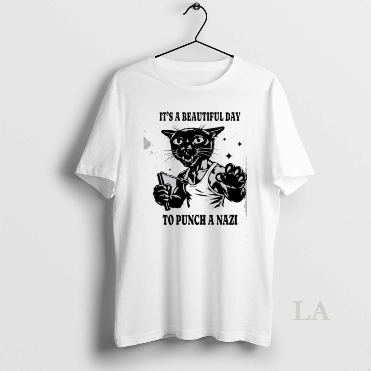 Original Its A Beautiful Day To Punch A Nazi Cat T-Shirts, Hoodie, Sweatshirt | HypeDripTees.com