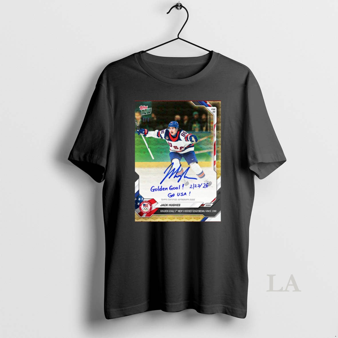 Original Jack Hughes 2026 Winter Olympic Gold Medal Game Topps Now T-Shirts, Hoodie, Sweatshirt | HypeDripTees.com