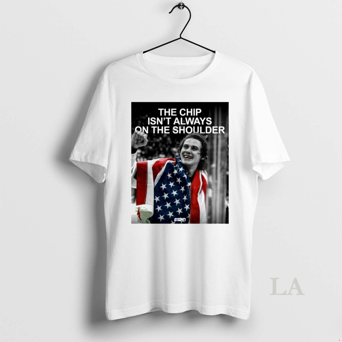 Original Jack Hughes The Chip Isnt Always On The Shoulder Team Usa T-Shirts, Hoodie, Sweatshirt | HypeDripTees.com