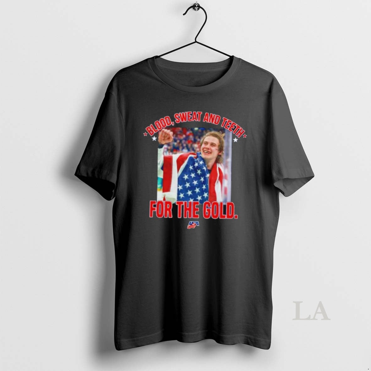 Original Jack Hughes Usa 2026 Hockey Blood Sweat And Teeth For The Gold T-Shirts, Hoodie, Sweatshirt | HypeDripTees.com