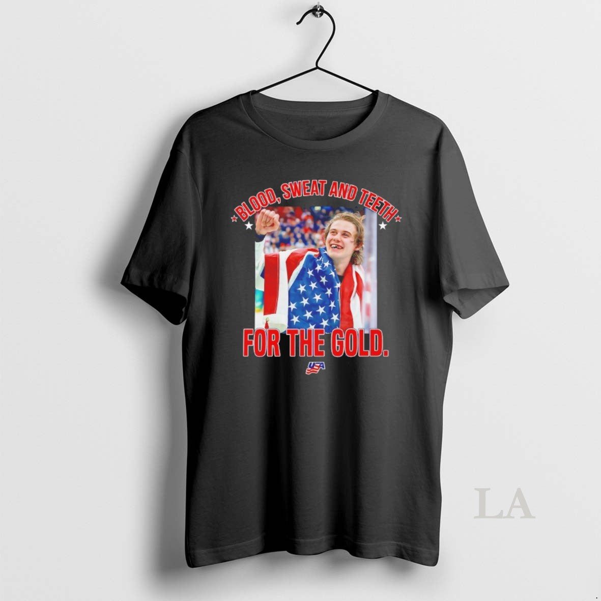 Original Jack Hughes Bloody Blood Sweat And Teeth For The Gold T-Shirts, Hoodie, Sweatshirt | HypeDripTees.com