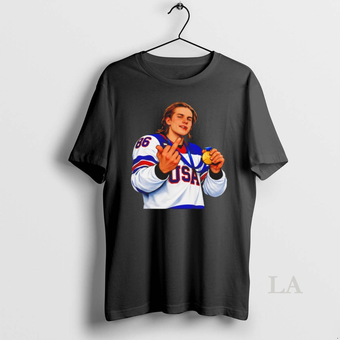Original Jack Hughes Middle Finger Usa Hockey Olympic 2026 Milano Cortina T-Shirts, Hoodie, Sweatshirt | HypeDripTees.com