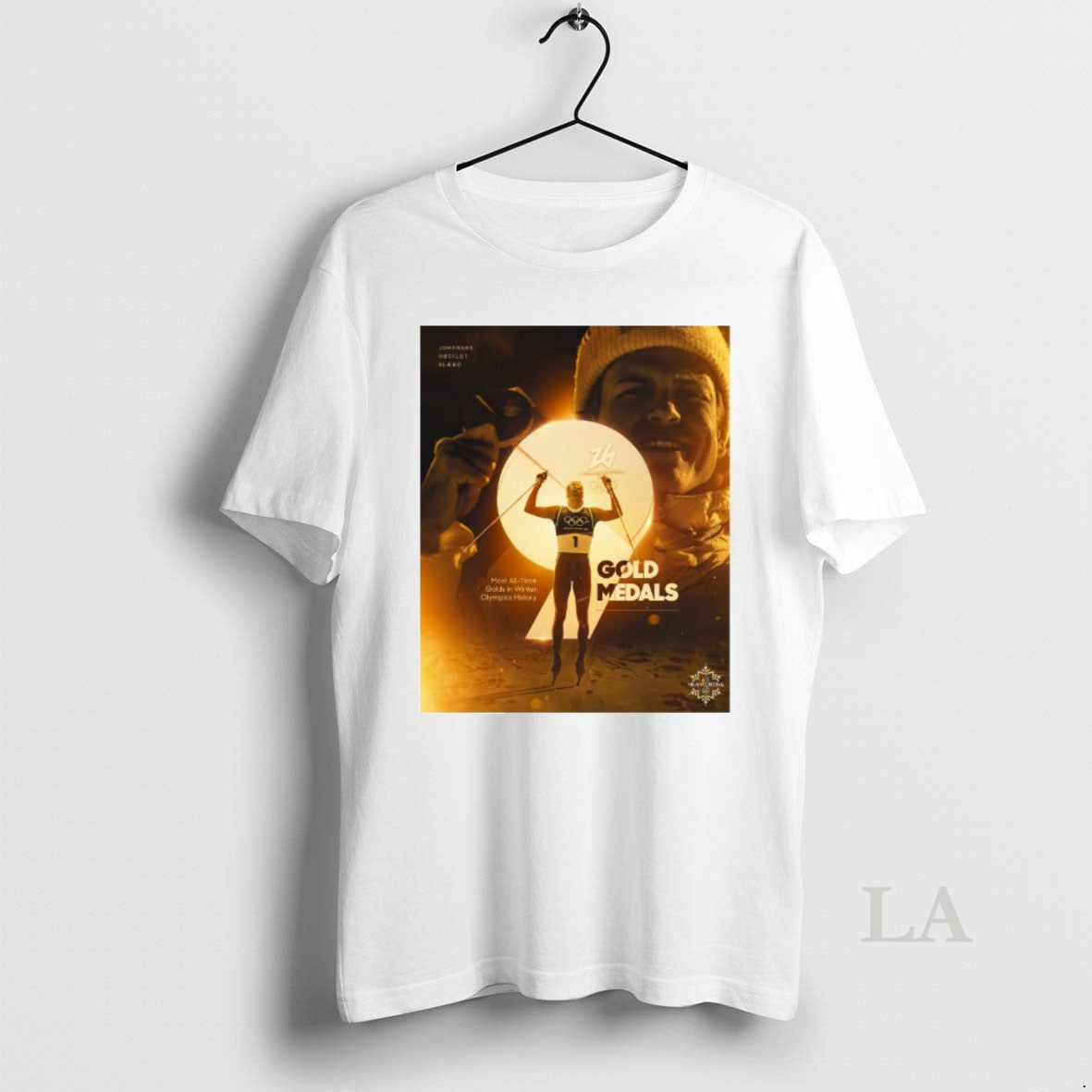 Original Johannes Hoesflot Klaebo Climbs To Winter Olympics History Gold Medals T-Shirts, Hoodie, Sweatshirt