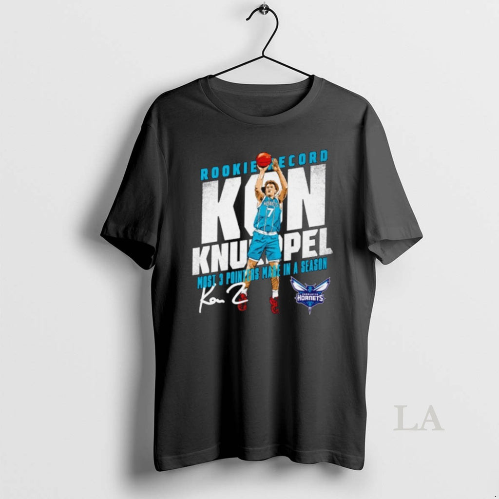 Original Kon Knueppel Charlotte Hornets Rookie Three Point Record