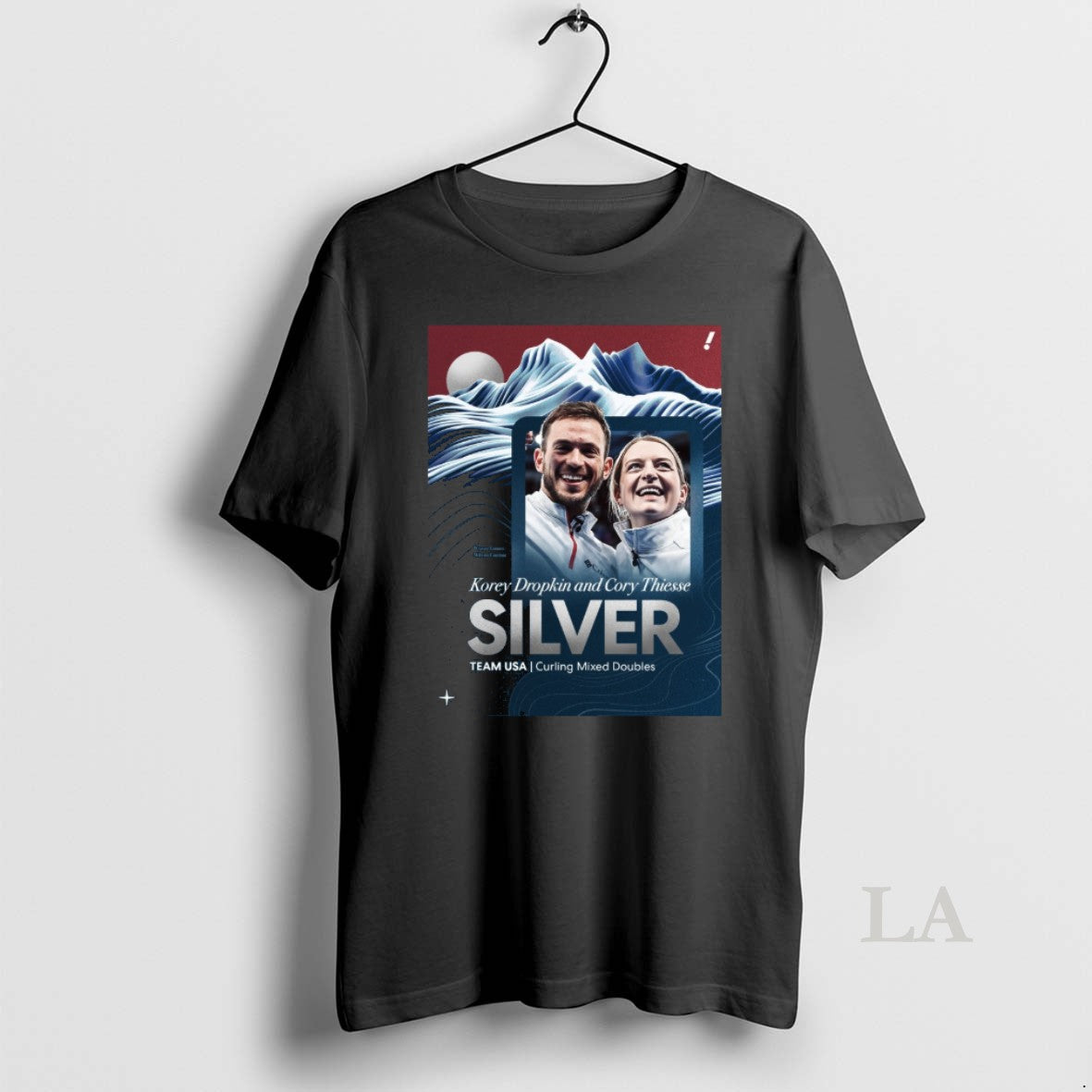 Original Korey Dropkin And Cory Thiesse Silver Team Usa Curling Mixed Doubles T-Shirts, Hoodie, Sweatshirt | HypeDripTees.com