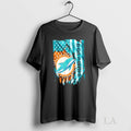Original Miami Dolphins Football X American Flag