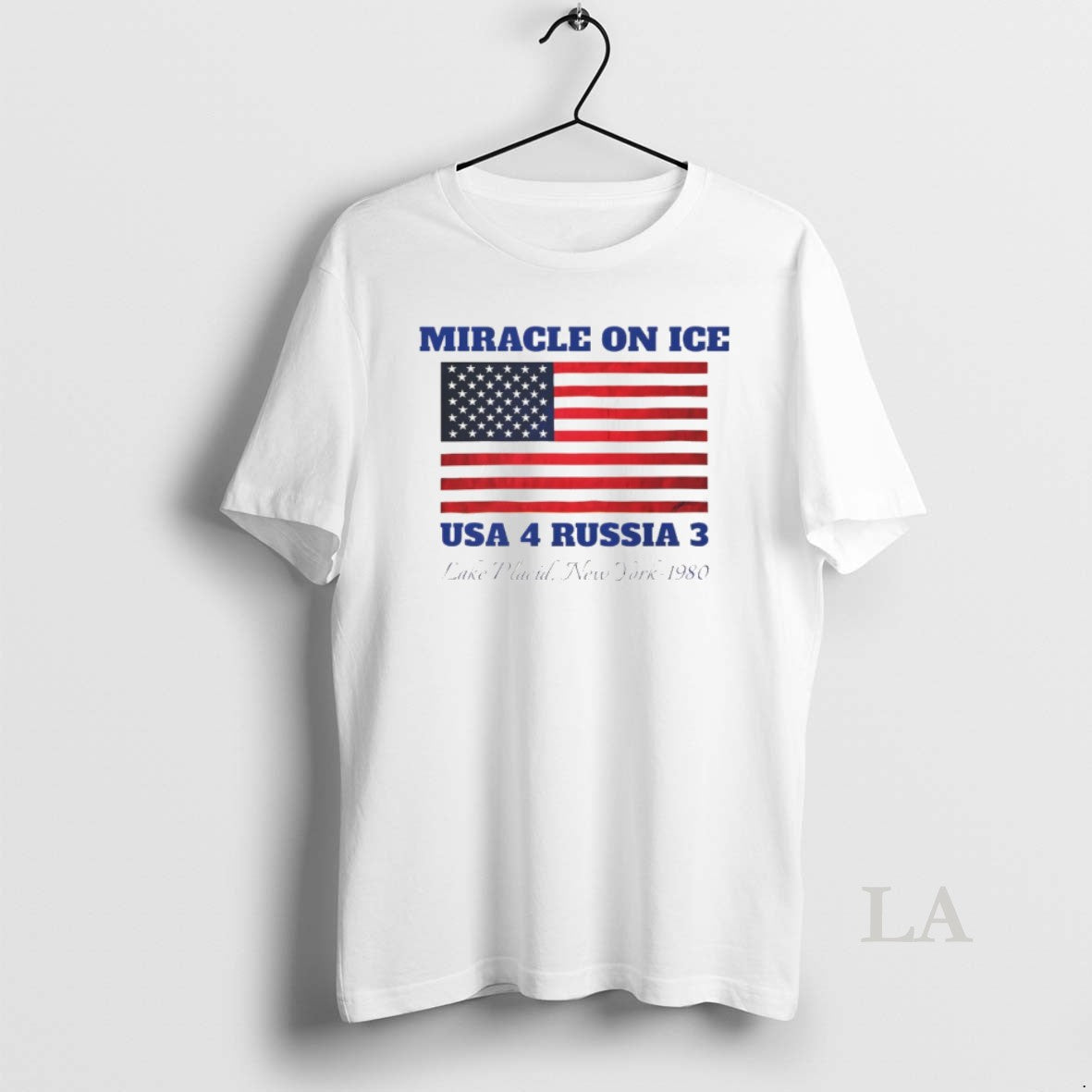 Original Miracle On Ice Usa 4 Russia 3 Lake Placid New York 1980 American Flag T-Shirts, Hoodie, Sweatshirt