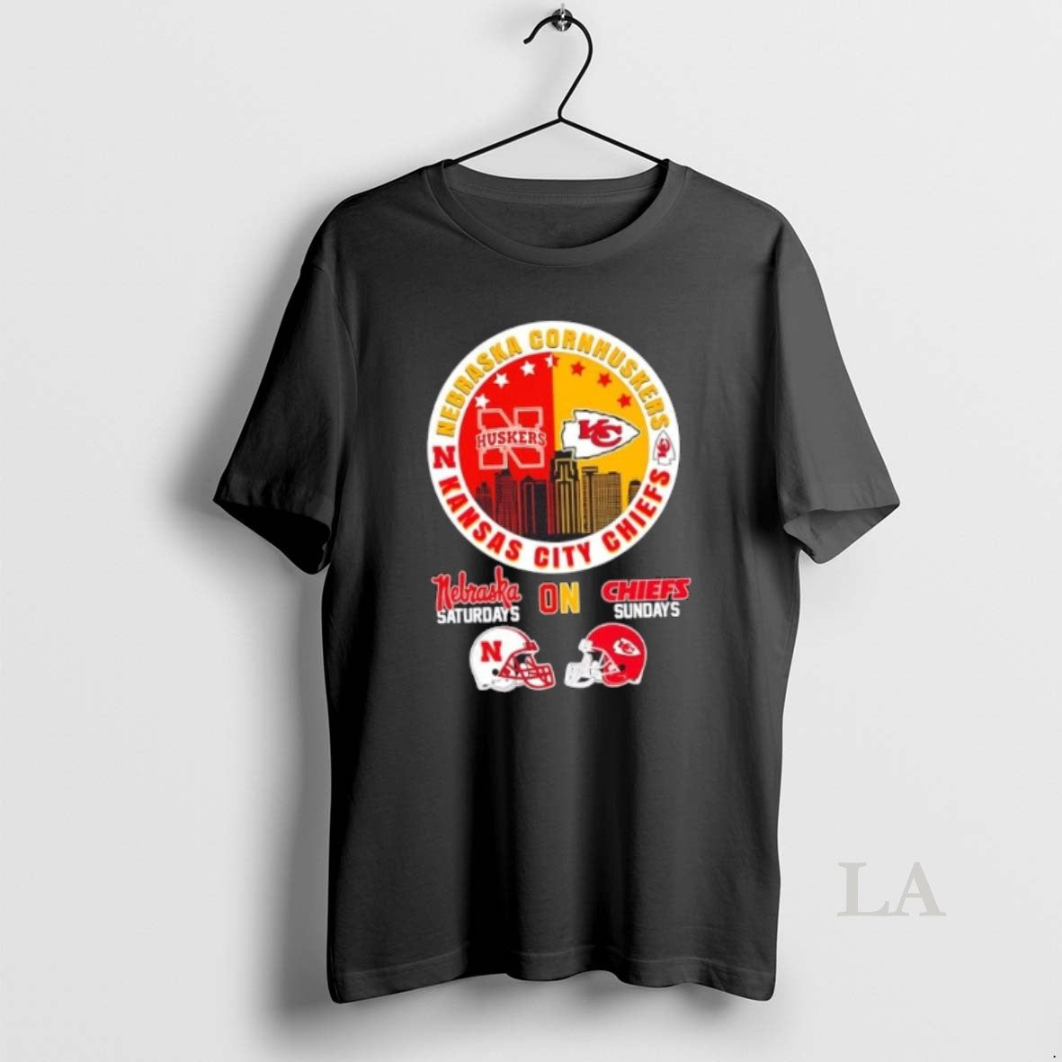Original Nebraska Cornhuskers Saturdays On Kansas City Chiefs Sundays Football Skyline