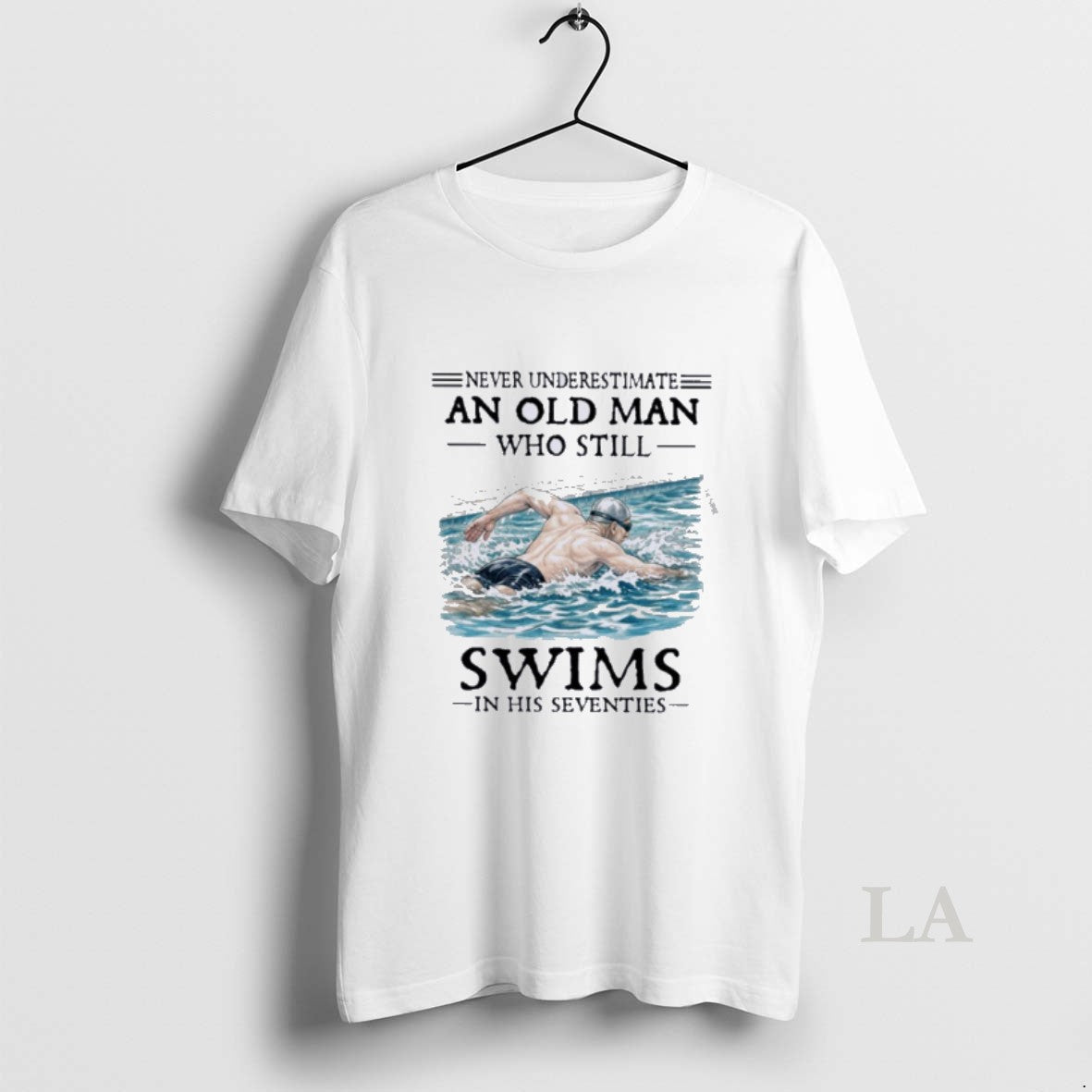 Original Never Underestimate And Old Man Who Still Swims In His Seventies T-Shirts, Hoodie, Sweatshirt | HypeDripTees.com