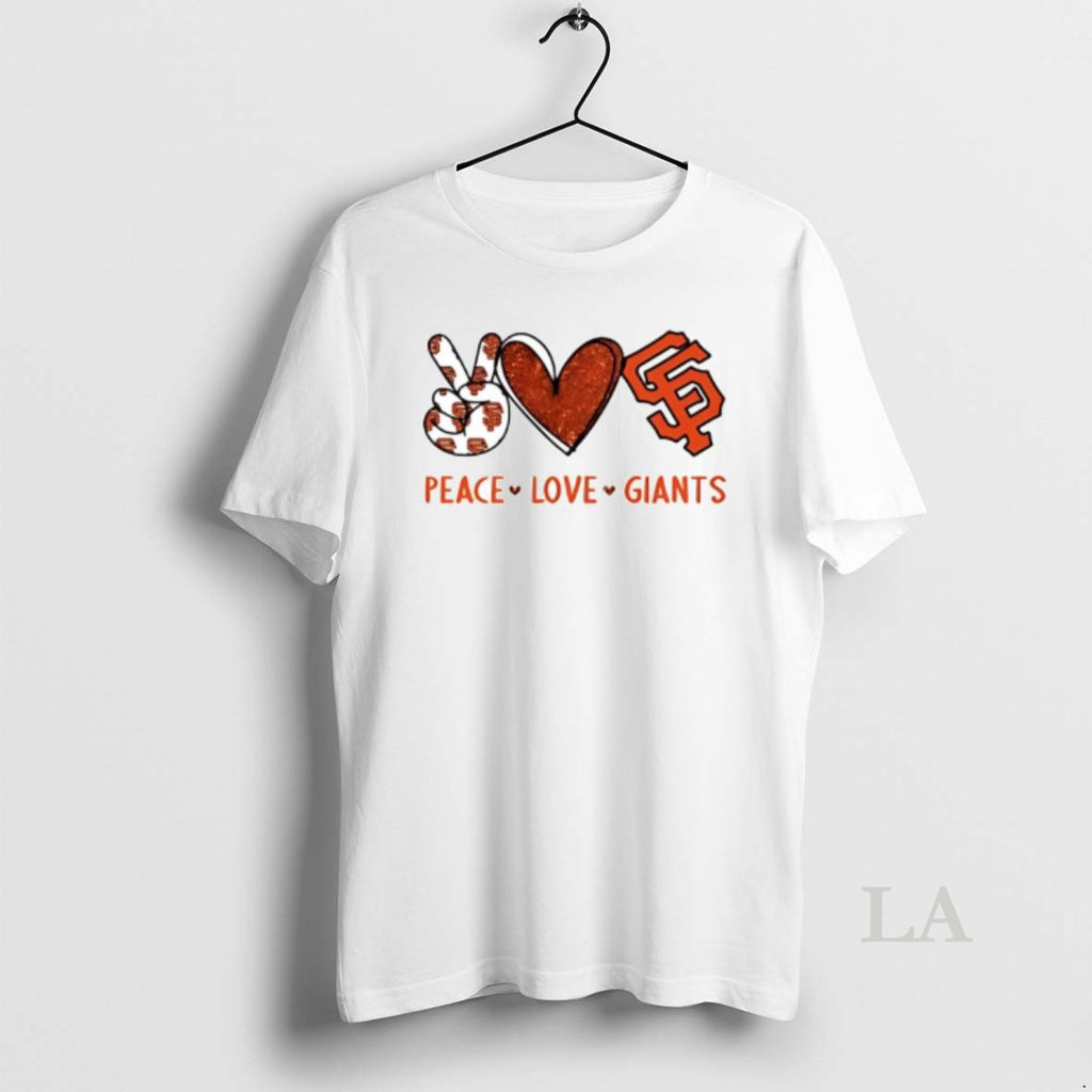 Original Peace Love Giants San Francisco Baseball Hand Heart Graphics