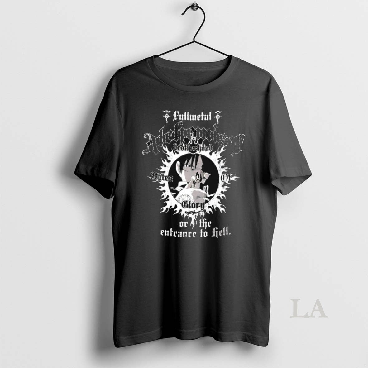 Original Roy Mustang Fullmetal Alchemist Brotherhood Gates Of Glory Or The Entrance To Hell T-Shirts, Hoodie, Sweatshirt