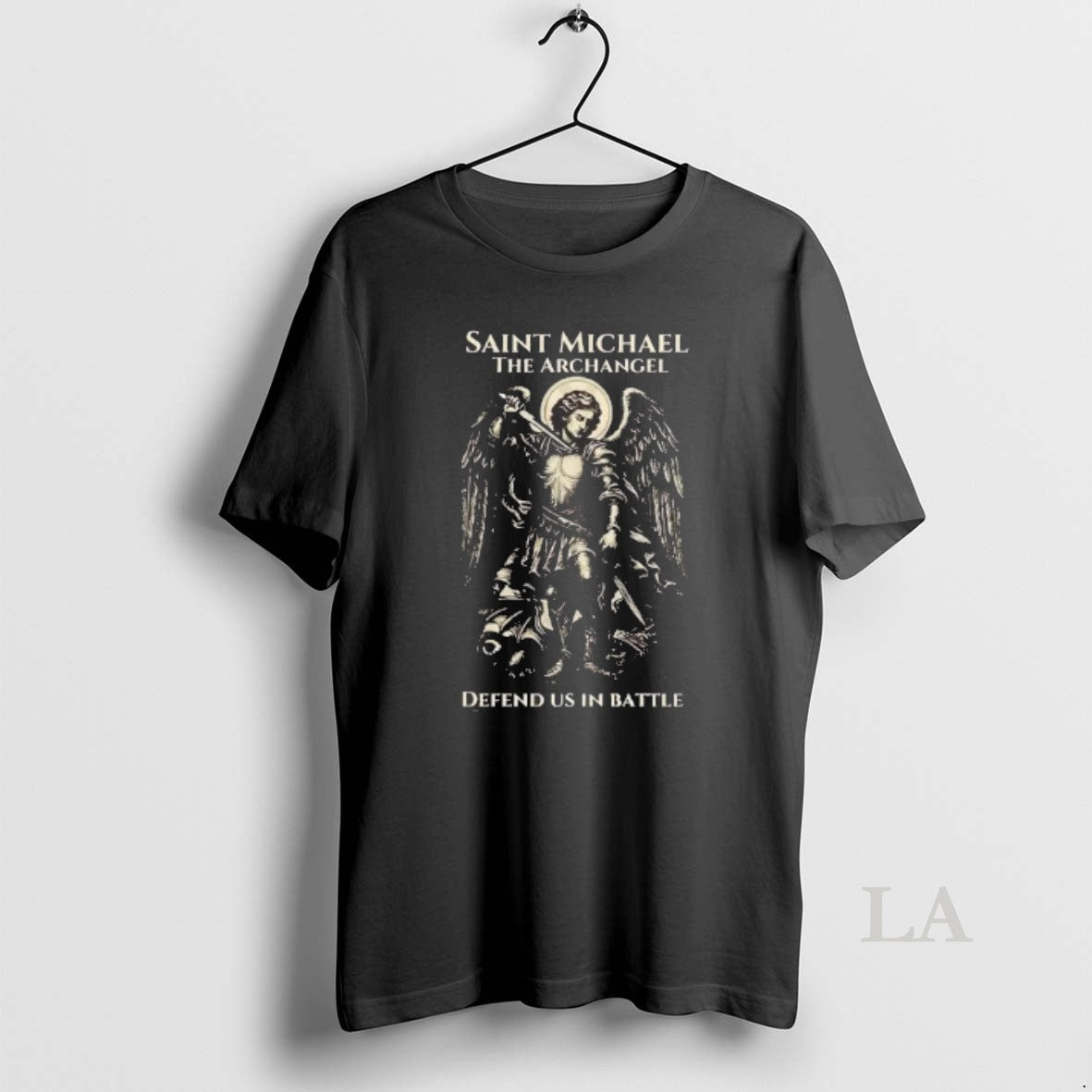Original Saint Michael The Archangel Defend Us In Battle T-Shirts, Hoodie, Sweatshirt | HypeDripTees.com