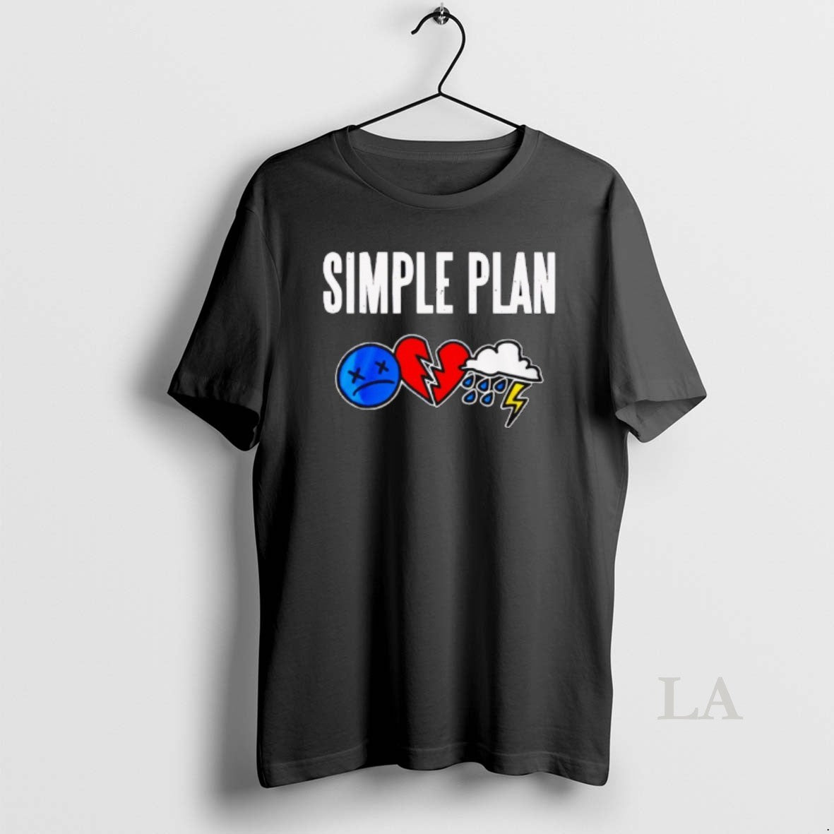 Original Simple Plan Tour 2026 Emojis Sad Face Broken Heart Storm Cloud T-Shirts, Hoodie, Sweatshirt | HypeDripTees.com