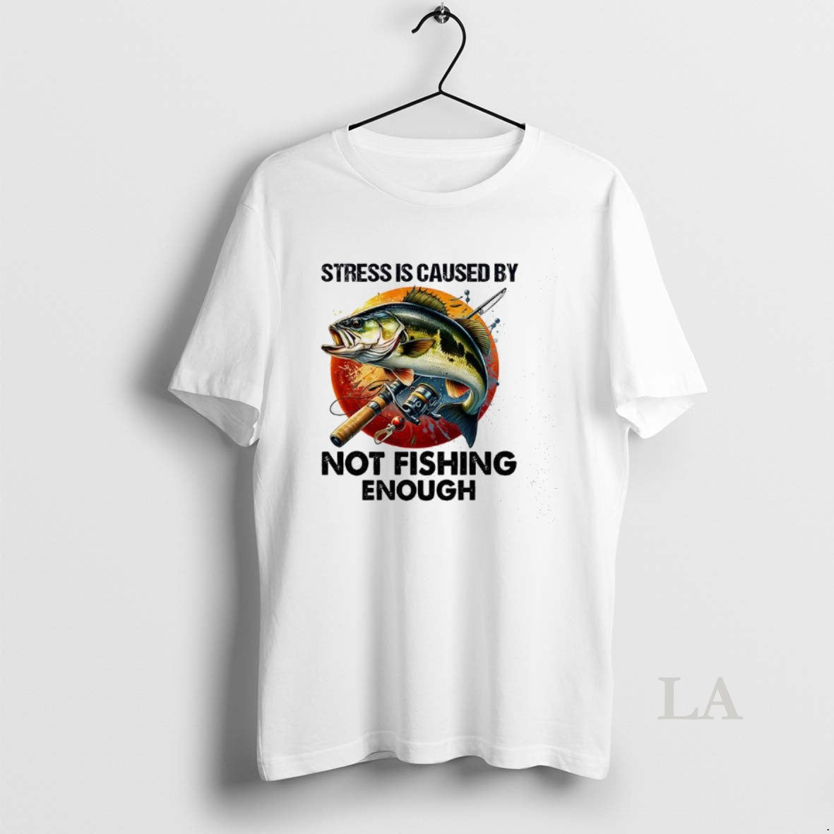 Original Stress Is Caused By Not Fishing Enough Sea _e2_80_8b_e2_80_8bbass T-Shirts, Hoodie, Sweatshirt | HypeDripTees.com