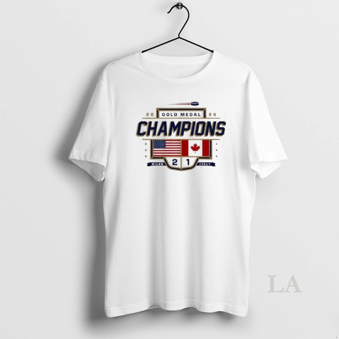Original Team Usa Hockey Gold Medal Champion 2 1 Score T-Shirts, Hoodie, Sweatshirt | HypeDripTees.com