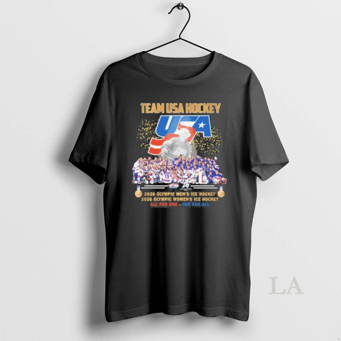 Original Team Usa Hockey Mens And Womans Champions All For One One For All T-Shirts, Hoodie, Sweatshirt | HypeDripTees.com