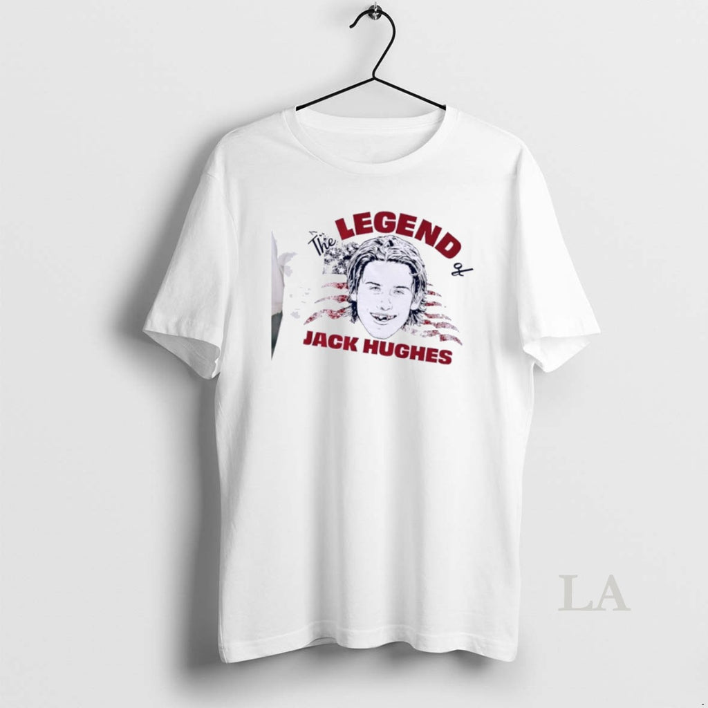 Original The Legend Of Jack Hughes Usa Flag