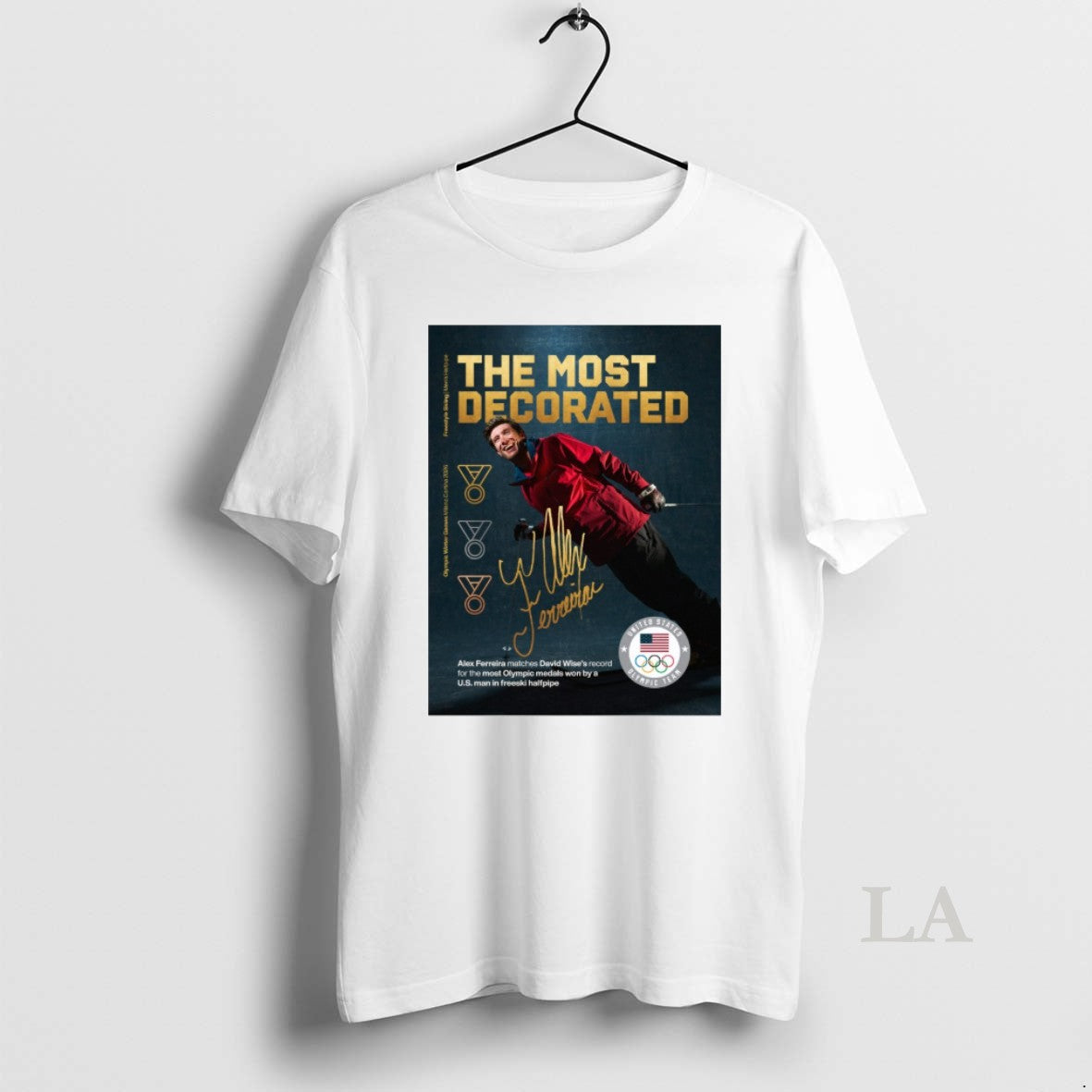 Original The Most Decorated Alex Ferreira Signature Milan Cortina 2026 Winter Olympics T-Shirts, Hoodie, Sweatshirt