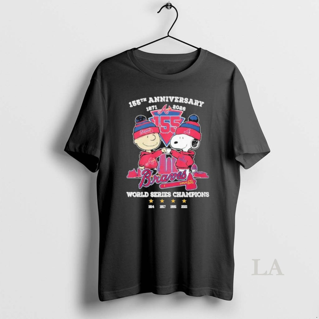 Original The Peanuts Fistbump X Atlanta Braves 155th Anniversary 1871 2026 World Series Champions