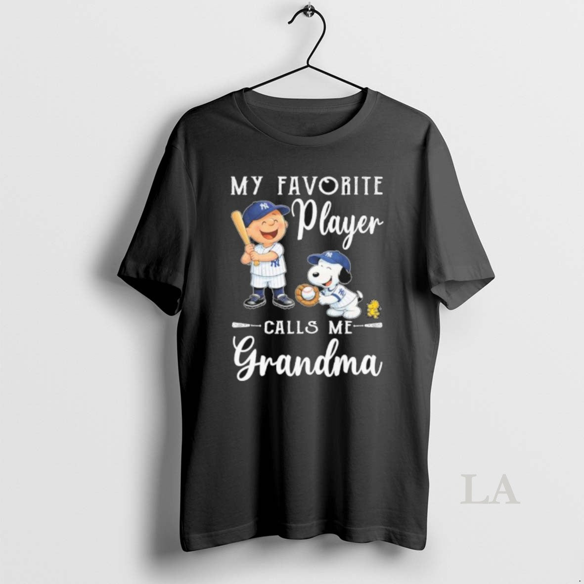 Original The Peanuts X New York Yankees My Favorite Player Calls Me Grandma T-Shirts, Hoodie, Sweatshirt | HypeDripTees.com