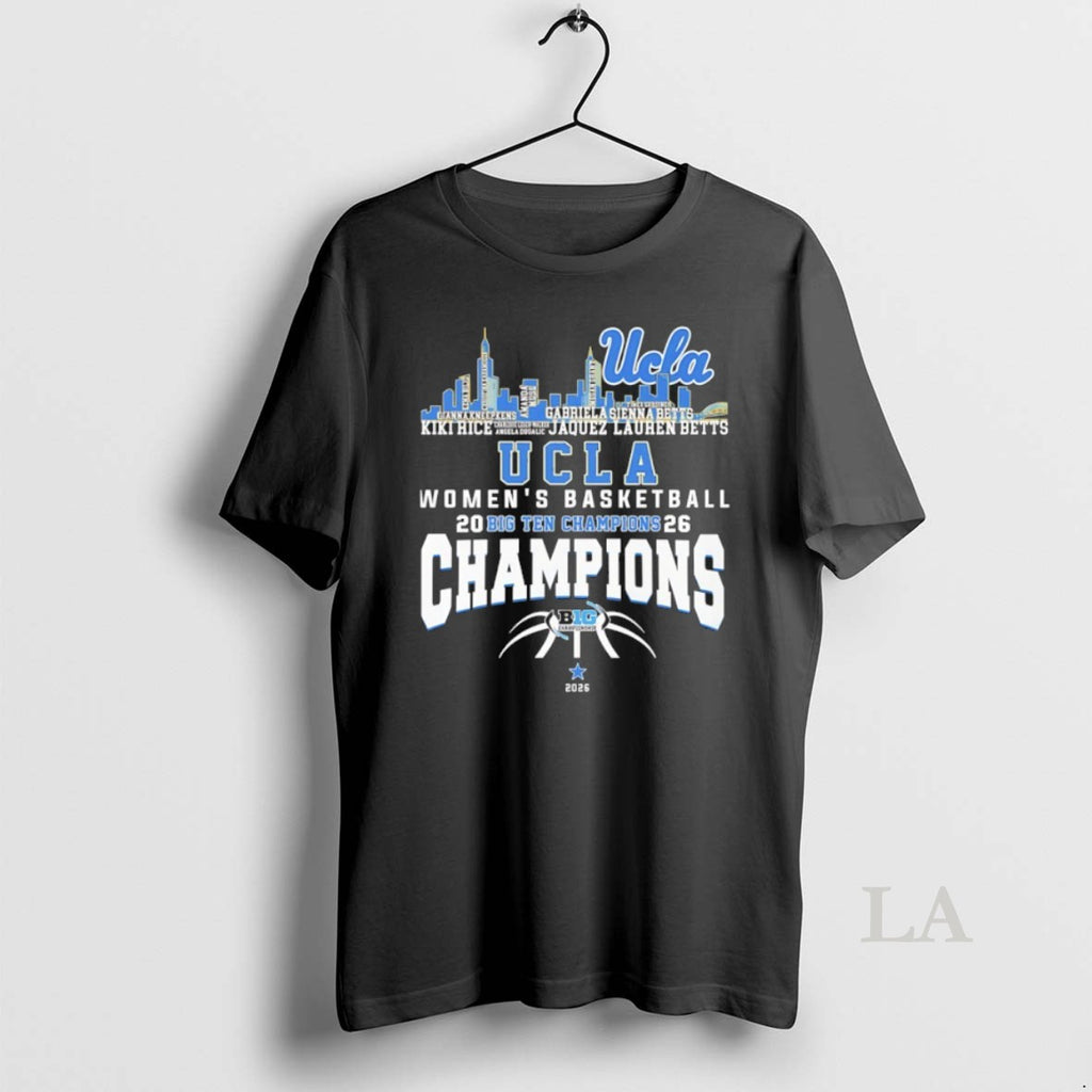Original Ucla Womens Basketball 2026 Big Ten Champions Players Names City Skyline
