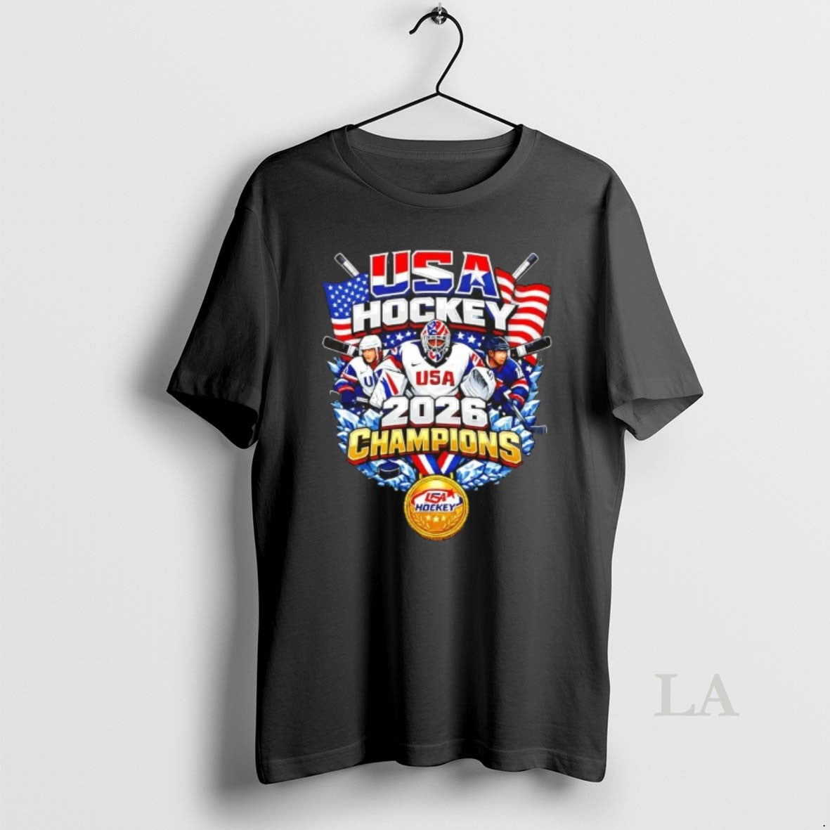 Original Usa Hockey 2026 Champions Gold Medal Graphic T-Shirts, Hoodie, Sweatshirt | HypeDripTees.com