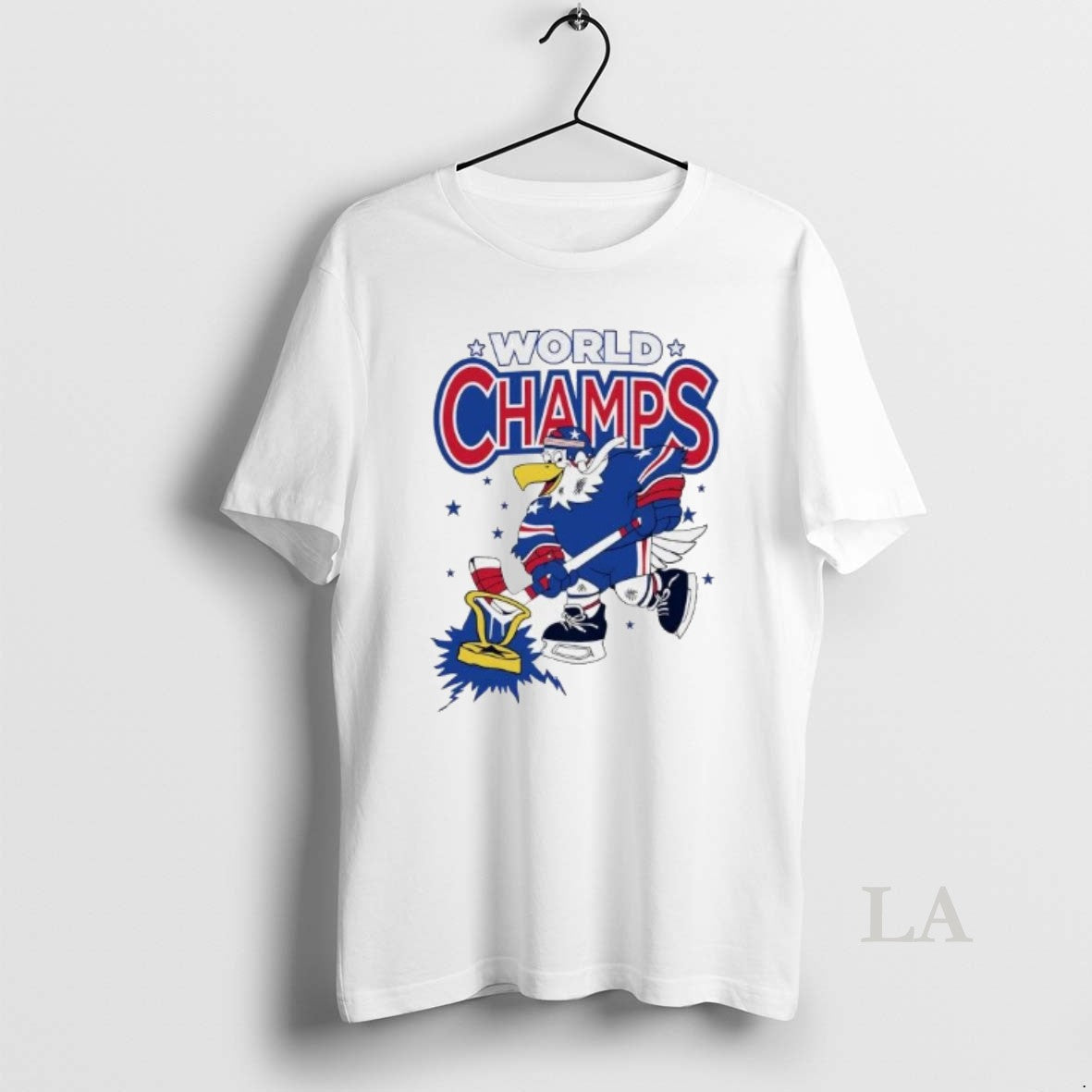 Original Usa Hockey World Champs Eagle Mascot T-Shirts, Hoodie, Sweatshirt | HypeDripTees.com