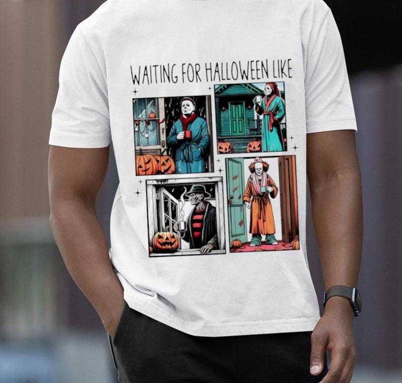 Original Waiting for Halloween Horror Movie Characters shirt Womenswear Top Hoodie, Sweatshirt | HypeDripTees.com