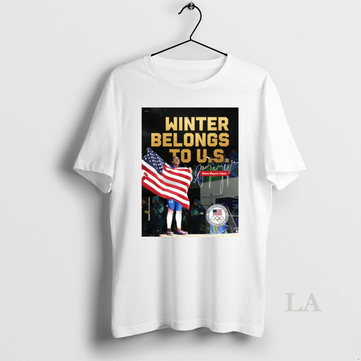 Original Winter Belongs To Us Elana Meyers Taylor Signature Winter Olympics T-Shirts, Hoodie, Sweatshirt | HypeDripTees.com