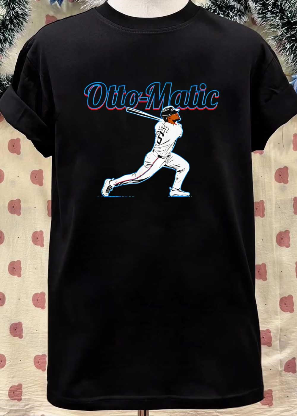 Otto-Matic Lopez Hitting Baseball Toronto Blue Jays T-Shirt