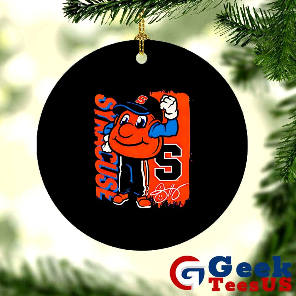 Otto the Orange Syracuse Orange mascot signature shirt