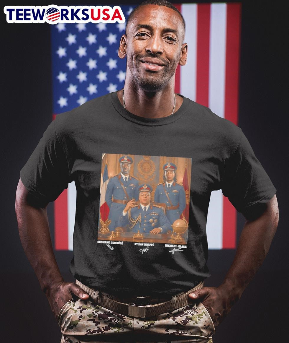 Ousmane Dembélé Kylian Mbappé Michael Olise Football Players Shirt