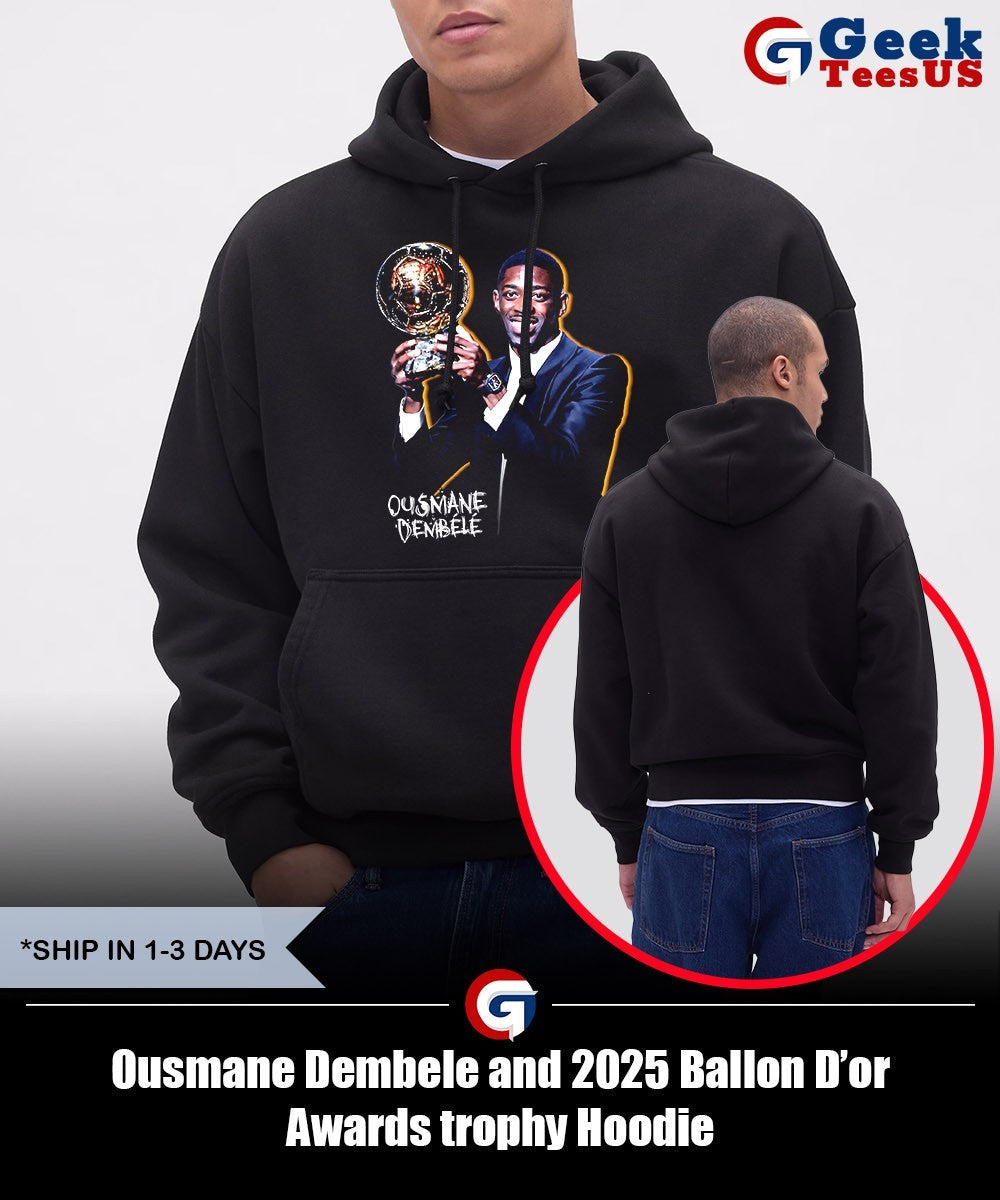 Ousmane Dembele and 2025 Ballon D’or Awards trophy shirt