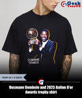 Ousmane Dembele and 2025 Ballon D’or Awards trophy shirt