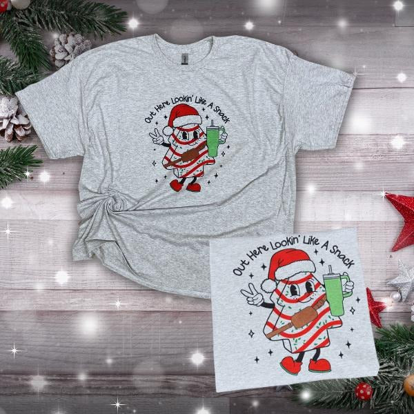 Out Here Looking Like A Snack Christmas Sweater-Tshirt-Longsleeve Hoodie, Sweatshirt | HypeDripTees.com