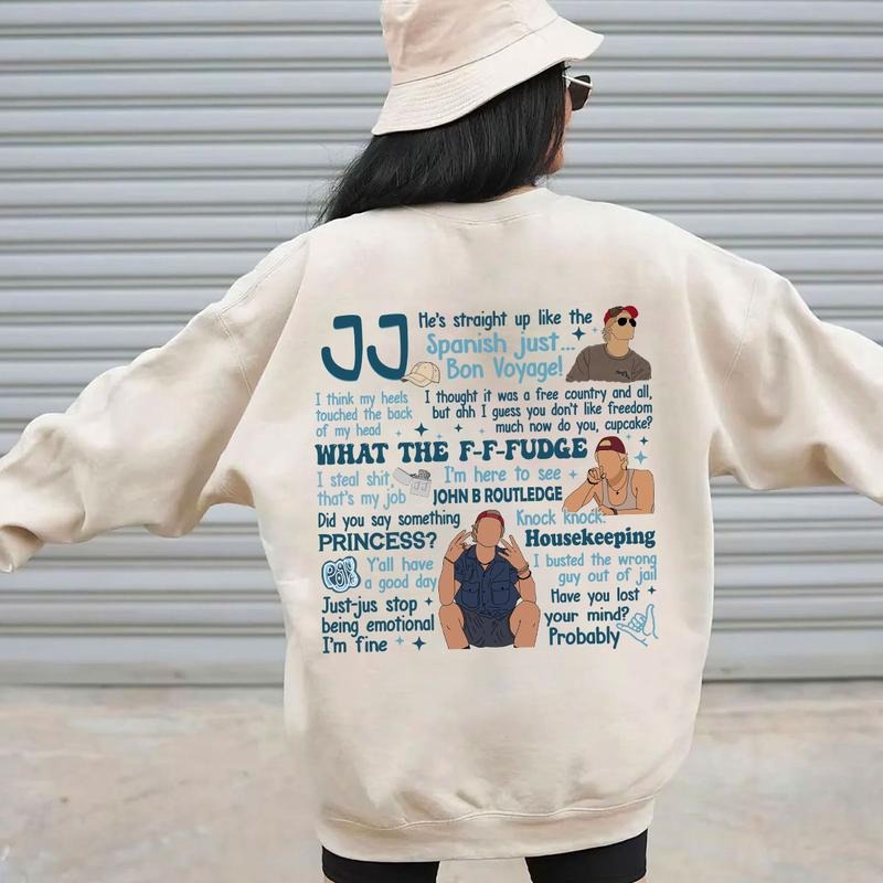 Outer Banks Jj Maybank Saying Lines Obx (Only On Back) Shirt Hoodie, Sweatshirt | HypeDripTees.com