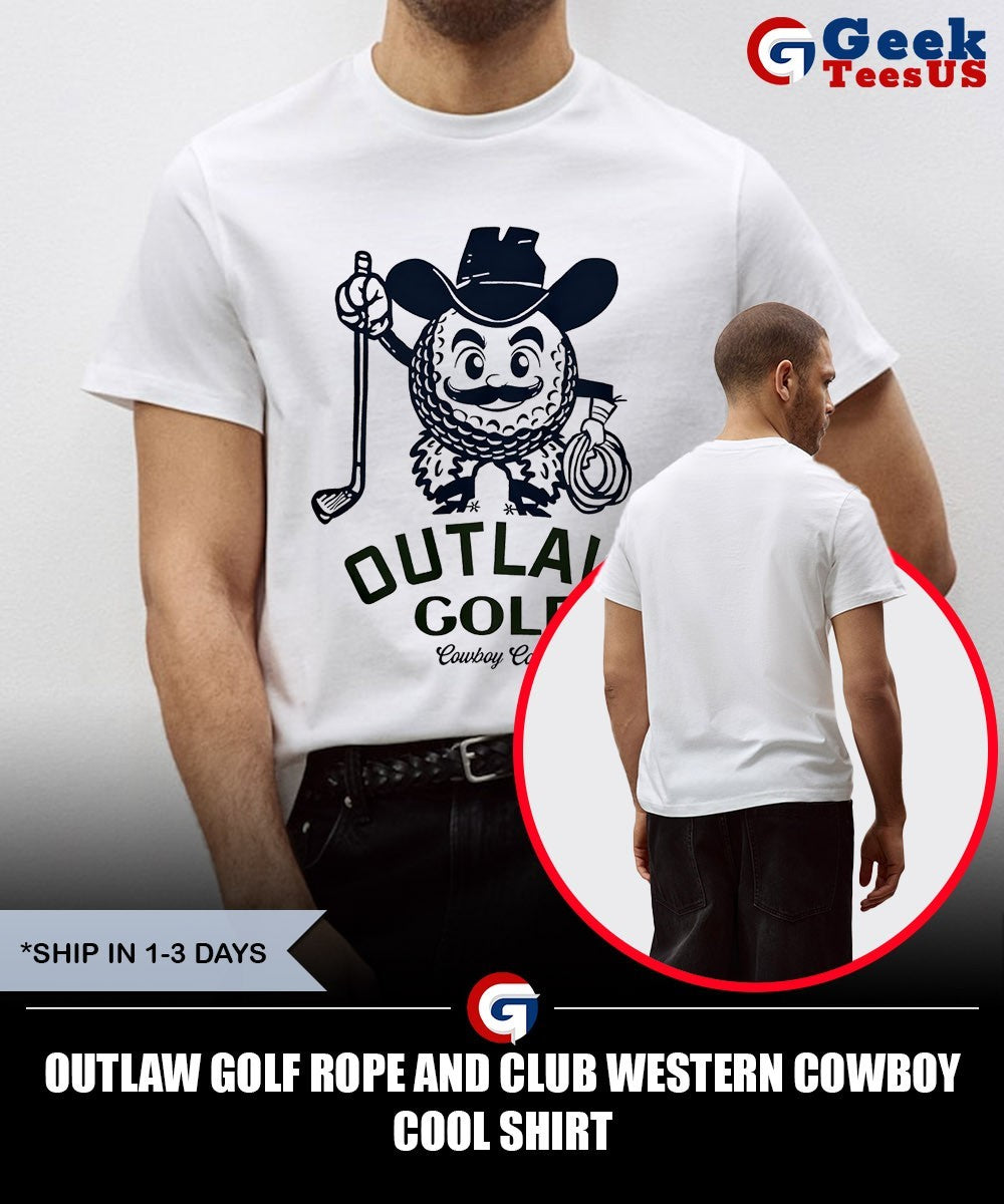 Outlaw Golf Rope and Club Western Cowboy Cool shirt