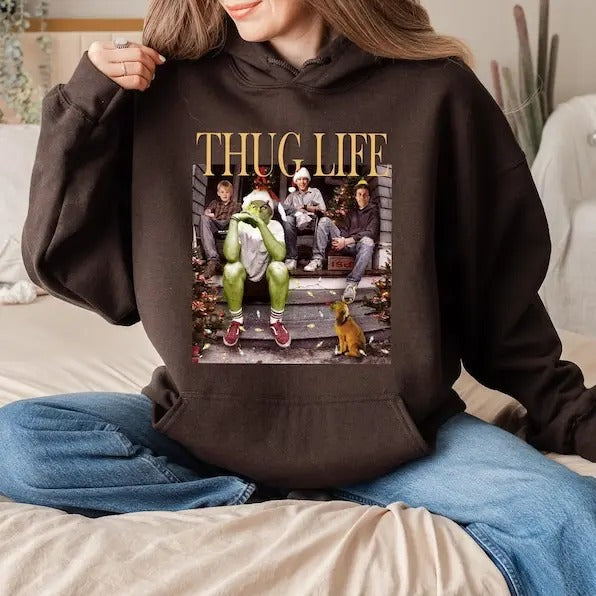 Oversized Christmas Movie T Shirt Sweater Hoodie, Christmas Friends Hoodie, Trendy Christmas Movie Hoodie, Christmas...