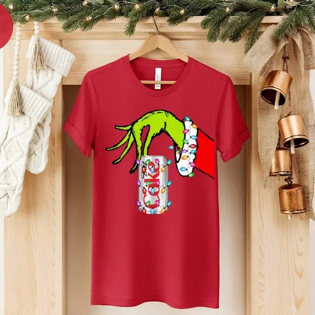 Oversized G!nchmas Hand Holding Diet Coke Sweatshirt Happy G!nchmasmas Shirt Funny Christmas Sweater Diet Coke Christmas...
