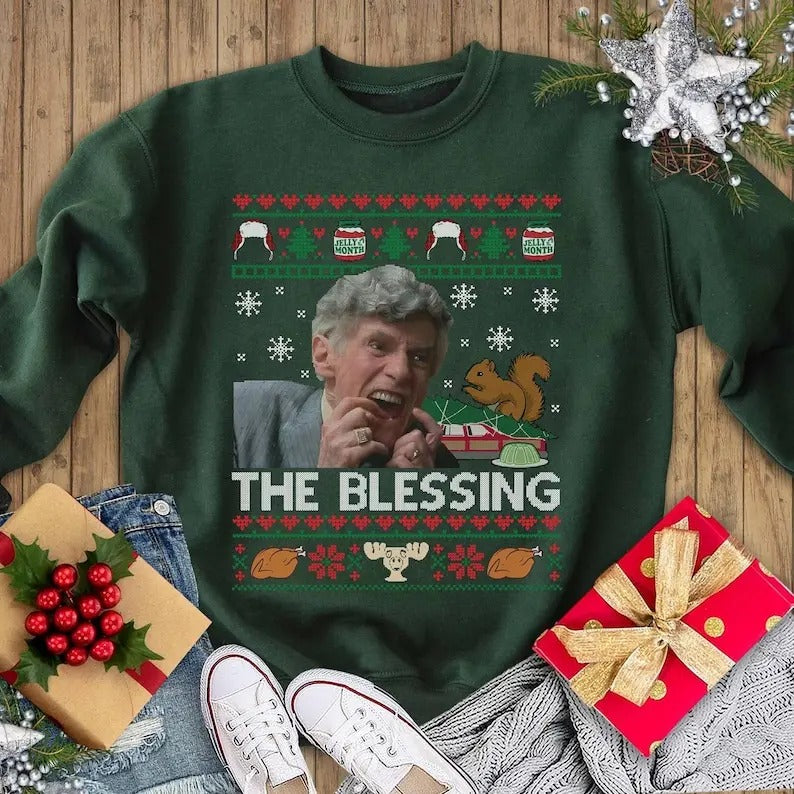 Oversized The Blessing Ugly Sweater Shirt, Uncle Lewis Ugly Christmas Shirt, National Lampoon's Christmas Vacation,...