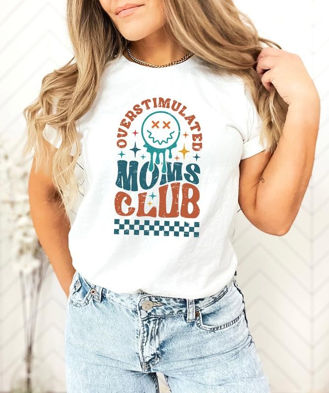 Overstimulated Moms Club T-shirt Mom Club T Shirt Funny Mom Shirt Trendy Mom Shirt Cool Mama Shirt Anxiety Mom Shirt Gift...