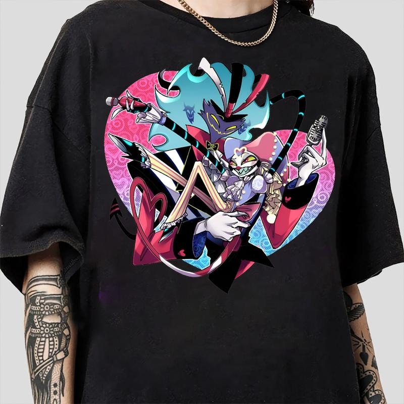 Ozzie x Fizz T-Shirt, Asmodeus x Fizzarolli Helluva Boss T-Shirt, Birthday Gift for Fans, Hazbin Hotel Hoodie, Sweatshirt