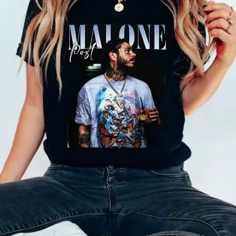P.0sty Rap Music Merch Shirt, P.0sst Mal0n3 T Shirt Rap 90s Tee, Ausstin Album Rap 90s Tee, Tour Rapper Gift Bootleg,...