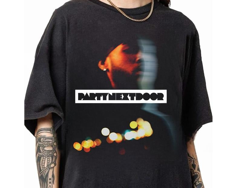 PARTYNEXTDOOR GRAPHIC T-SHIRT Party Mobile Rap T-Shirt, PARTYNEXTDOOR Vintage T-Shirt, PND 4, Sorry I'm Outside Tour...