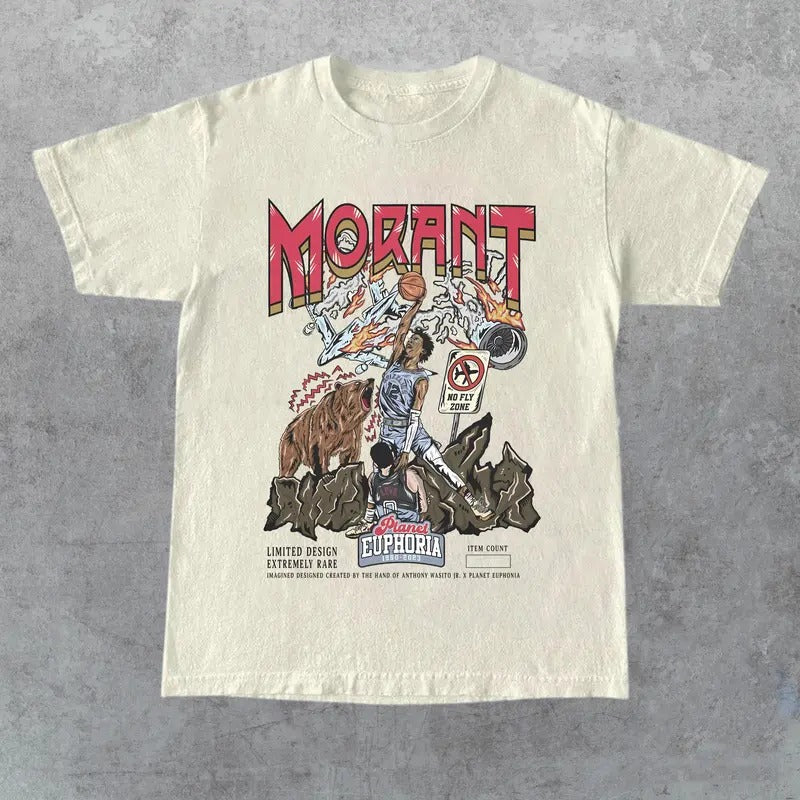 PE Ja Morant Planet Euphoria Shirt, 90s Unisex Streetwear Tee Hoodie, Sweatshirt | HypeDripTees.com