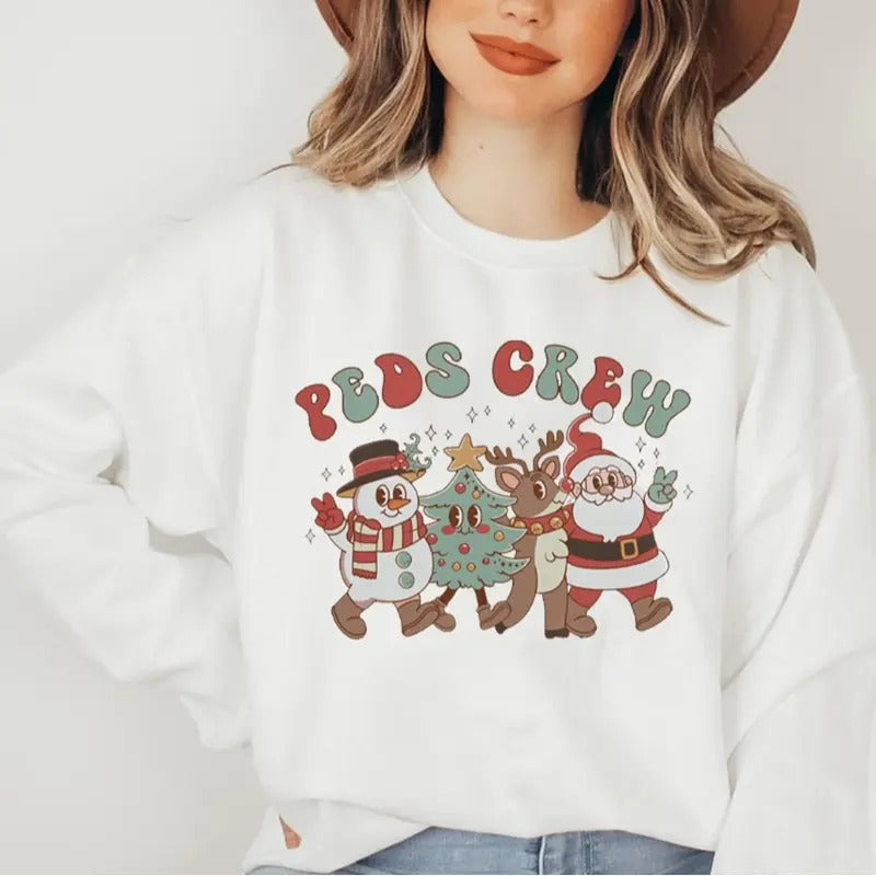 PEDS Nurse Christmas Shirt, Pediatric Nurse Christmas Hospital Party Shirt, PEDS Nurse Shirt, Festive XMas Nurse,...
